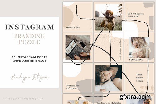Instagram Branding Puzzle Template