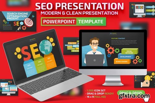 SEO Search Engine Powerpoint and Keynote Templates