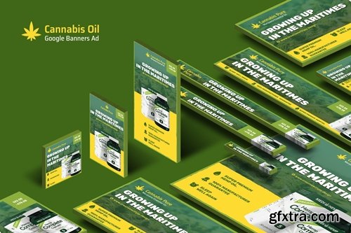 Cannabis Hemp Oil Products Banners Ad
