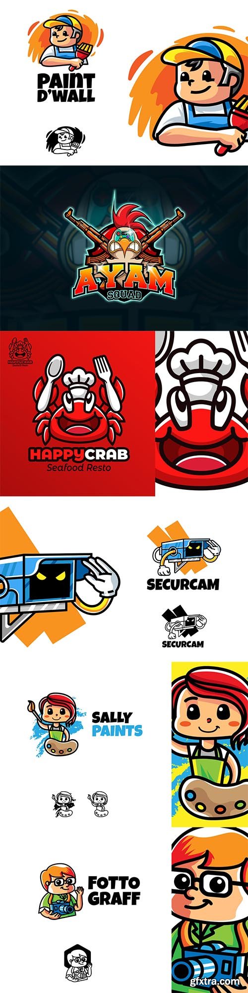 6 Mascot & Esport Logos Set
