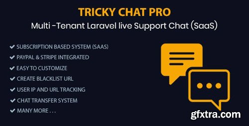 CodeCanyon - Tricky Chat Pro v1.0 - Multi Tenant Live Support Chat (SaaS) - 24088591