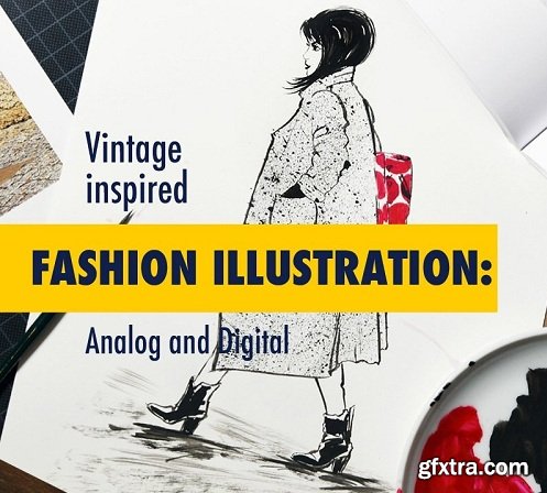 Fashion Commercial Illustration: Create a Vintage Inspired Artwork in Gouache and Photoshop