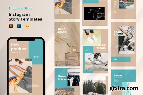 Instagram Story Template - Minimalist Store design