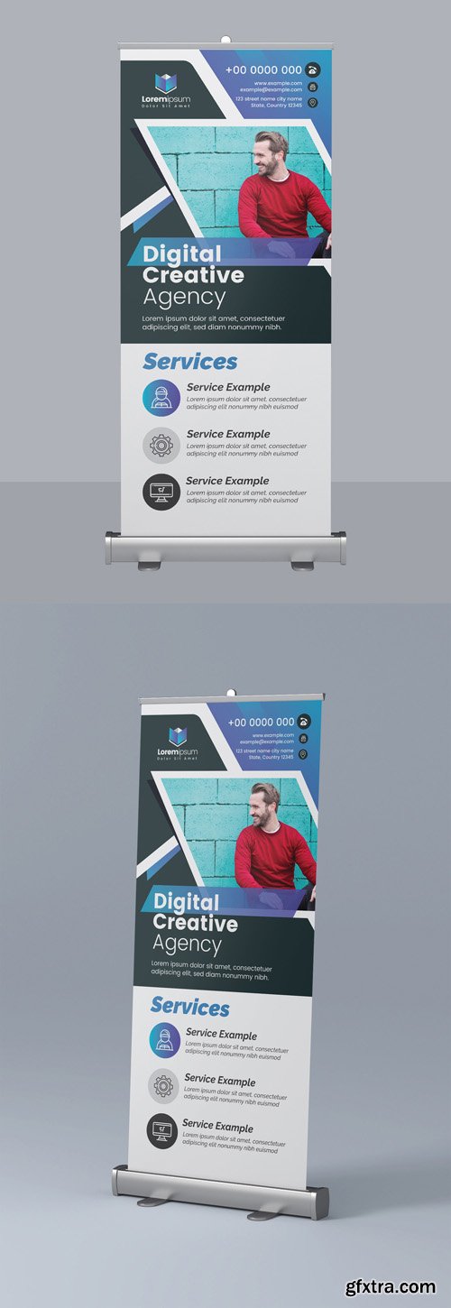 Corporate Roll Up Banner Template 295382551