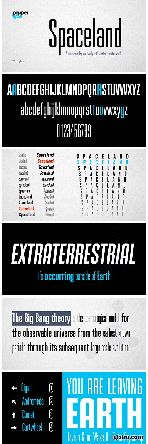 Spaceland Font Family