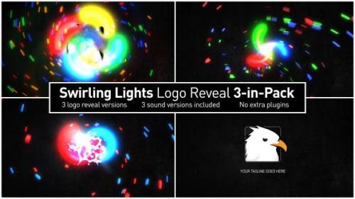 Videohive - Swirling Lights Logo Reveal 3-in-Pack - 6813791