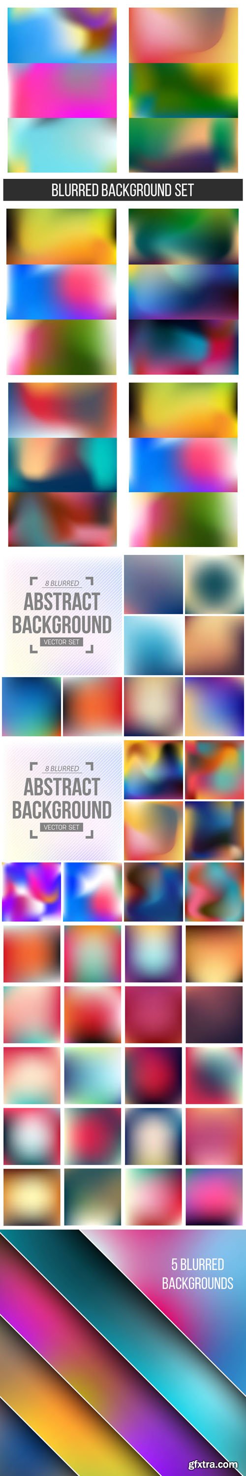 Blurred Background Set in Vector