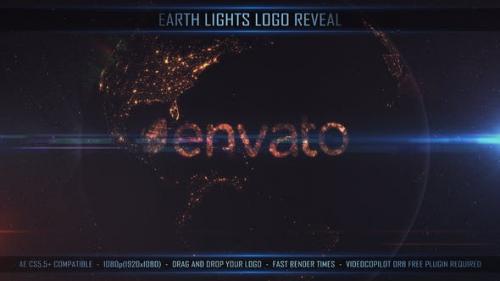 Videohive - Earth Lights Logo Reveal - 24735401