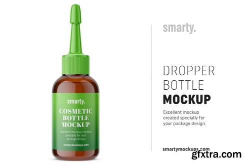 CreativeMarket - Dropper bottle mockup / amber 3754964