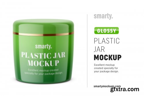 CreativeMarket - Cosmetic jar with metallic ring 3451304
