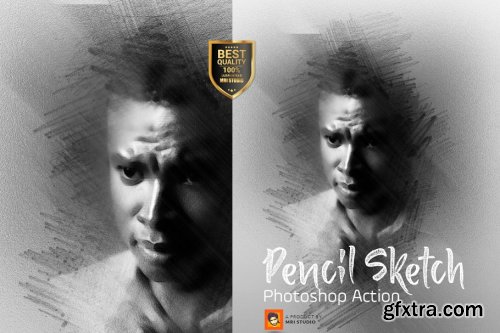 CreativeMarket - Pencil Sketch Photoshop Action 3278234