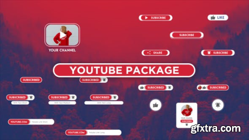 VideoHive Opener Youtube Package Button Subscribe 24589949