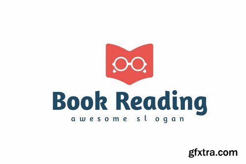 Book Reading Logo Template