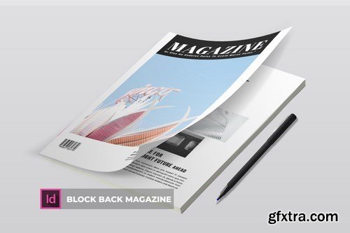 Block back Magazine Template