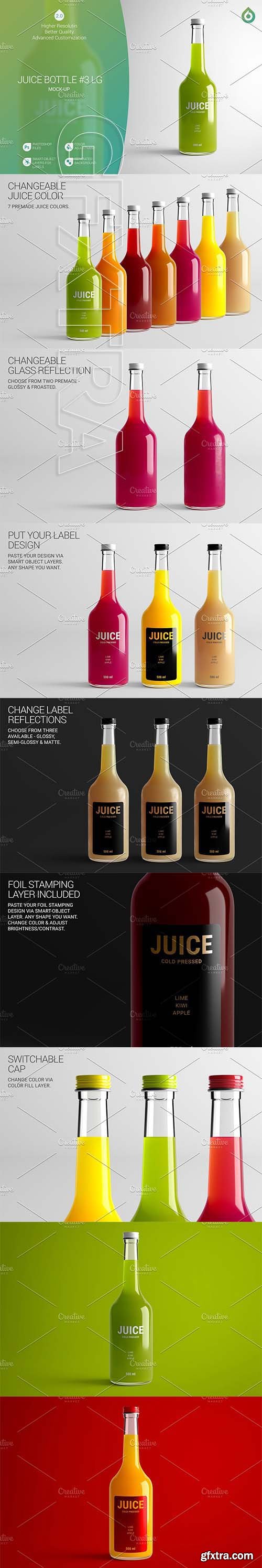 CreativeMarket - Juice Bottle LG Mock-Up #3 [V2.0] 4167104
