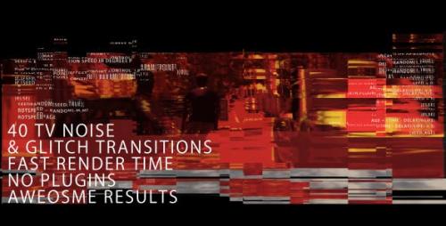 Videohive - TV noise & Glitch Transitions - 19278797