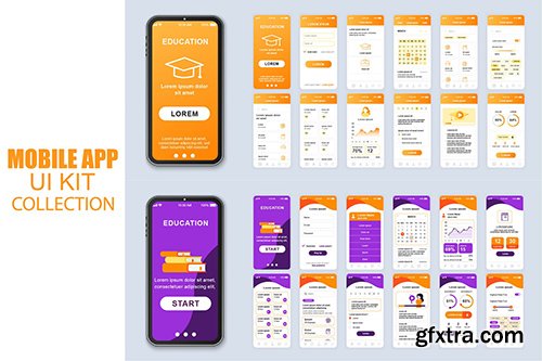 Big Collection Education Mobile App Ui Kit Screen