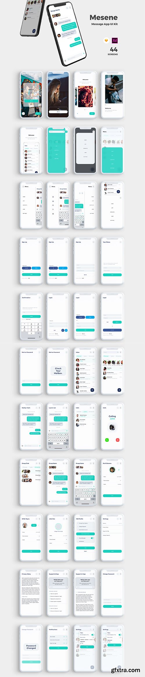 Mesene- Message Ui Kit Mobile App