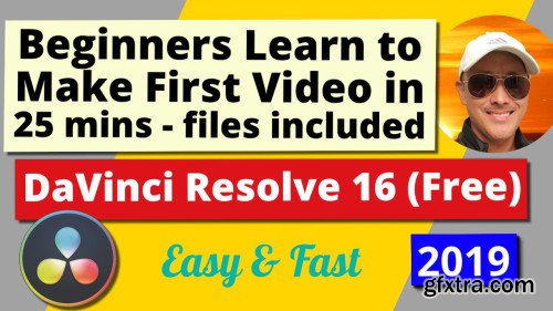 Fast & Easy Way to Learn DaVinci Resolve 16 (Free) for Beginners | Create 1st Video in 25 Mins