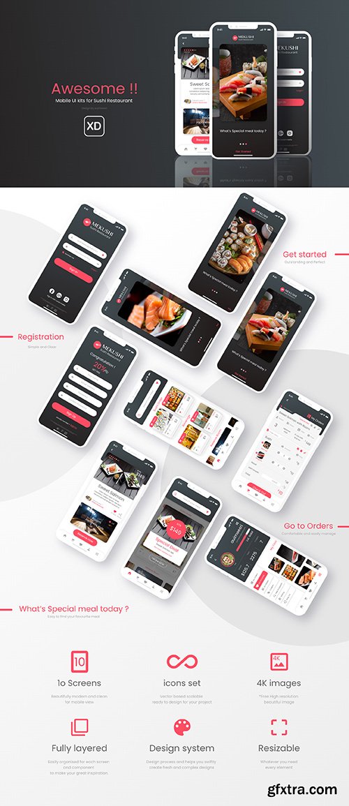 Sushi Restaurant for Mobile App