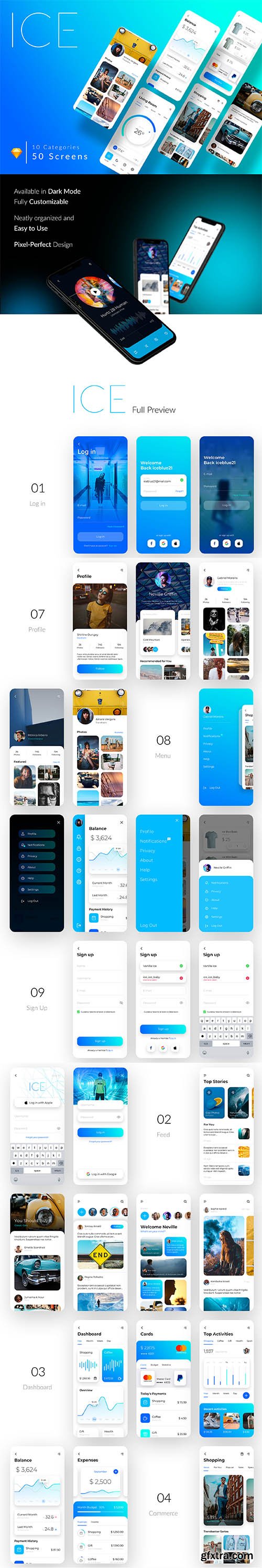 ICE Multipurpose iOS UI Kit