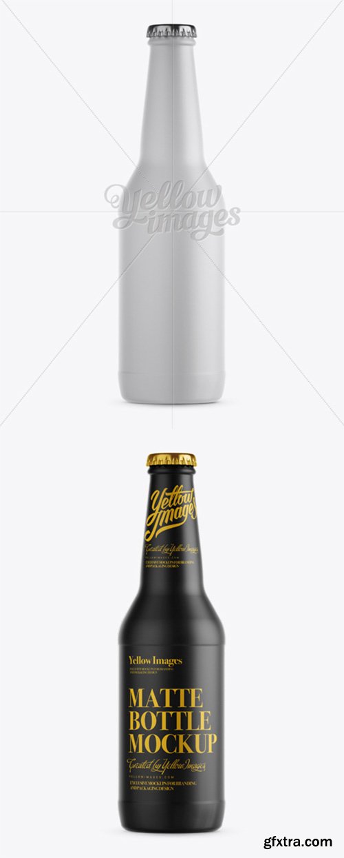 330ml Matte Beer Bottle Mockup 11884