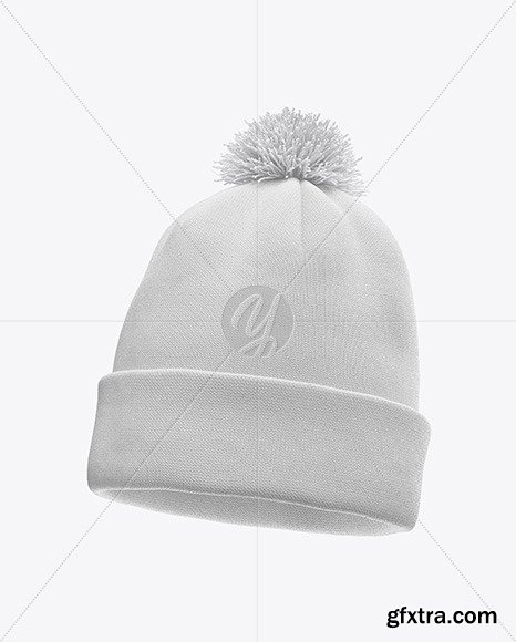 Winter Hat Mockup - Half Side View 51621