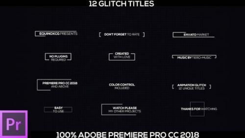 Videohive - 12 Glitch Titles - 21917935