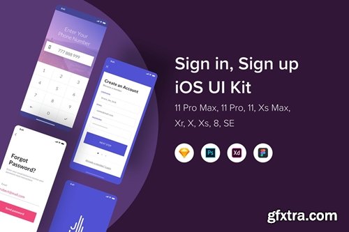 Sign in, Sign up iOS UI Kit