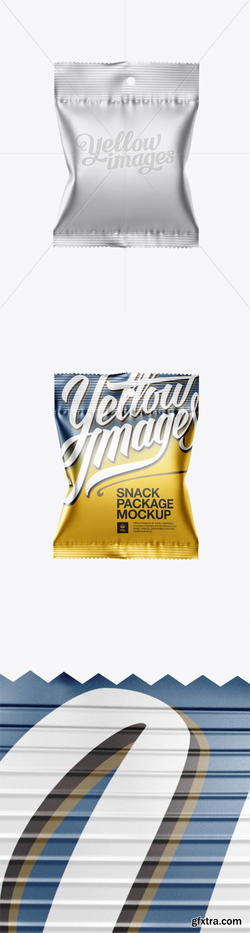Matte Metallic Snack Package Mockup - Front View 12725