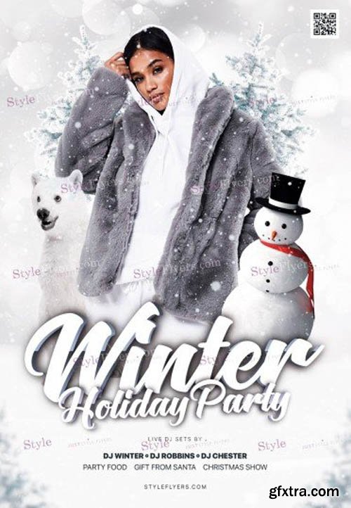 Winter Holiday V0911 2019 Party PSD Flyer
