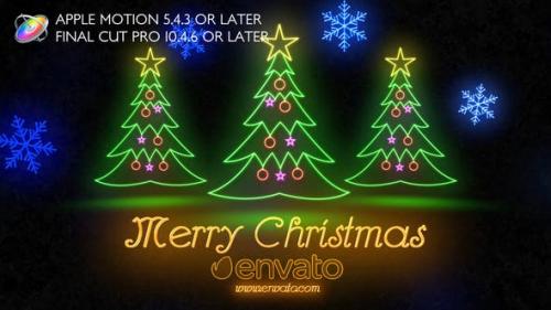 Videohive - Neon Light Christmas - Apple Motion - 25049238