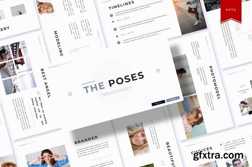 The Poses Powerpoint Template