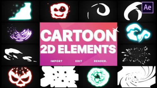 Videohive - 2D Cartoon Elements | After Effects - 25075508