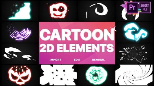 Videohive - 2D Cartoon Elements | Premiere Pro MOGRT - 25076812