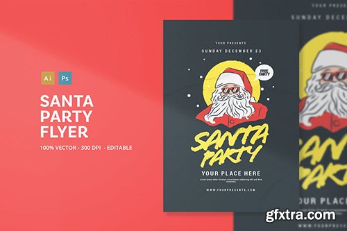Santa Party Flyer