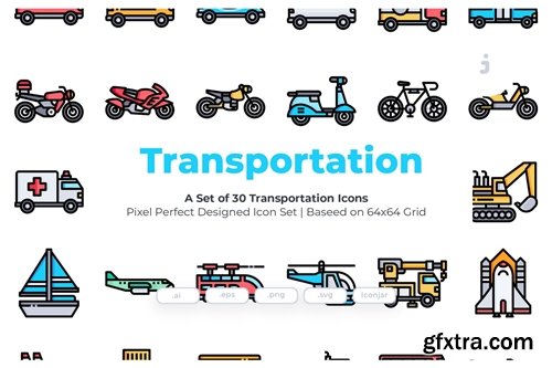 30 Transportation Icons