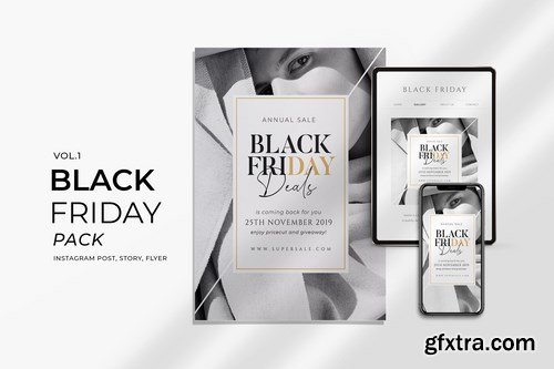 Black Friday Promotion Flyer and Instagram Vol. 1