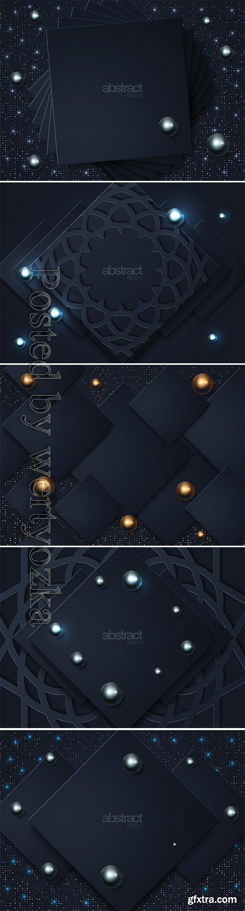 Abstract 3d background with pearls