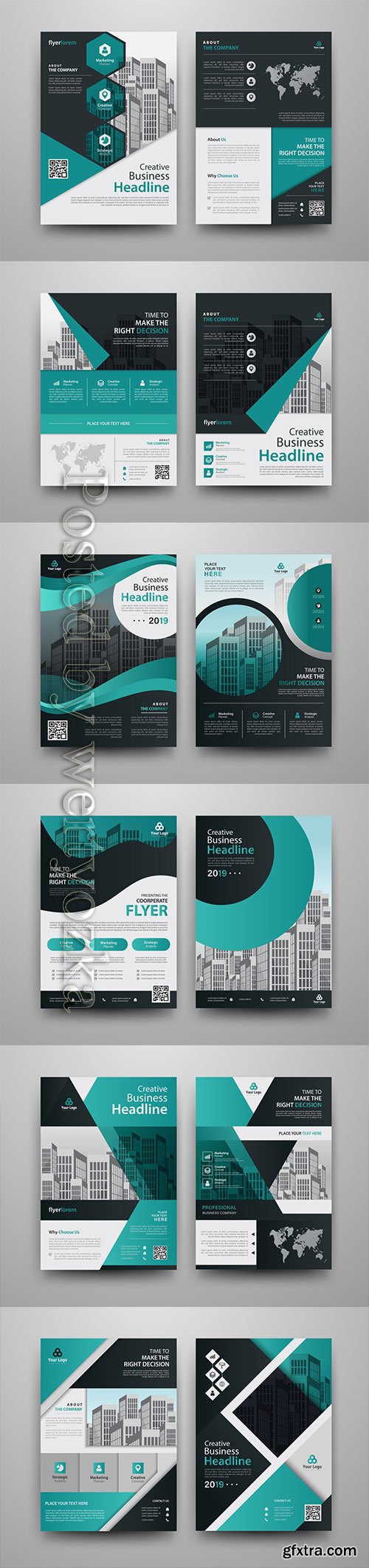Business vector template for brochure, annual report, magazine