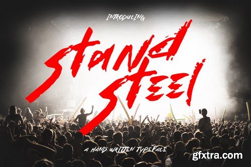 Stand Steel - Hand Written Typeface