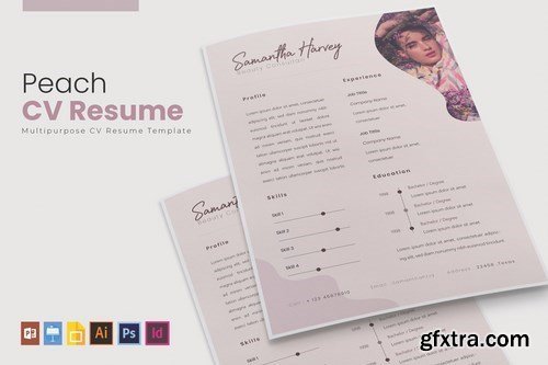 Peach CV & Resume Template
