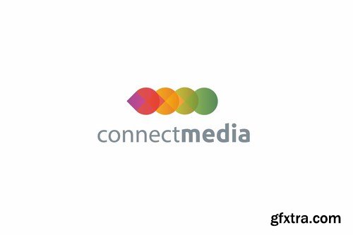 Connect media logo template