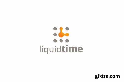 Liquid time logo template
