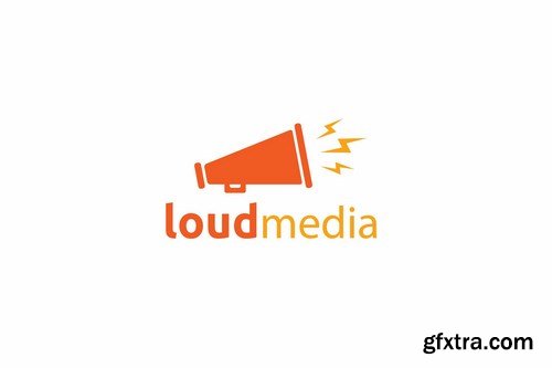Loud media logo template