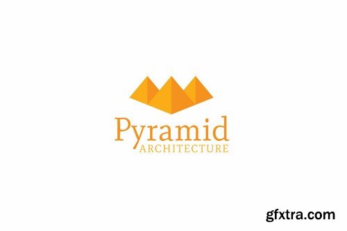 Pyramid architecture logo template