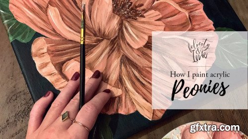 Felicity & Ink | How I Paint Acrylic Peonies