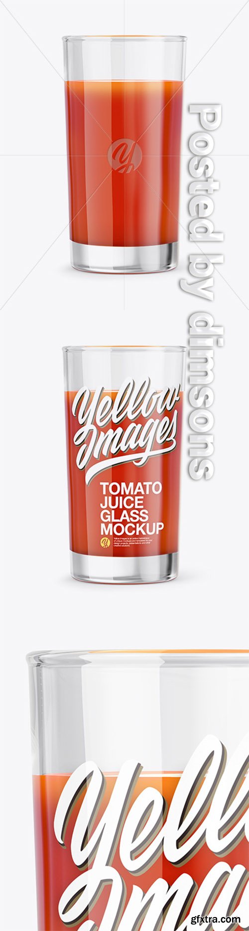 Glass With Tomato Juice Mockup 24752