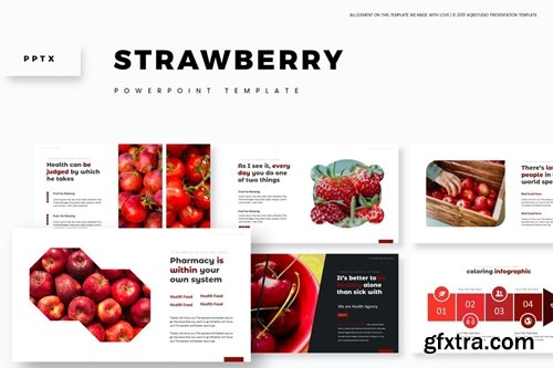 Strawberry Powerpoint, Keynote and Google Slides Templates