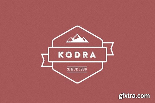 Kodra - Vintage Mountain Logo Design